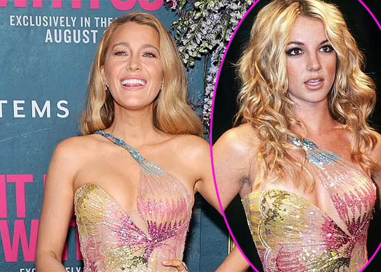 Blake Lively usa el vestido Versace de Britney - Quién lo lleva mejor? 