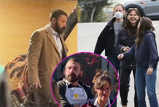 Ben Affleck y Jennifer Garner después de celebrar Thanksgiving